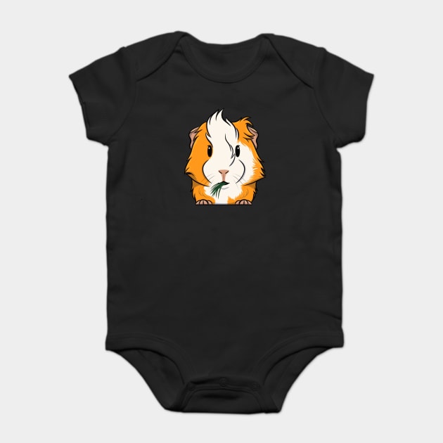 Orange/White Abyssinian Guinea Pig Baby Bodysuit by DeguArts